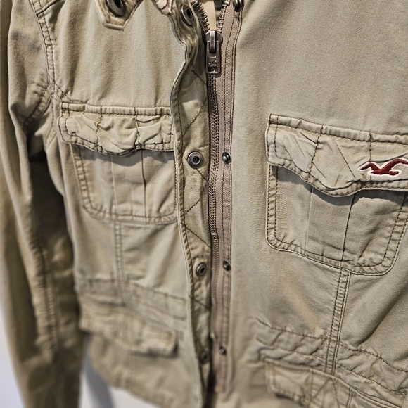 HOLLISTER WOMEN'S ARMY GREEN JACKET SIZE MEDIUM - Picture 12 of 12
